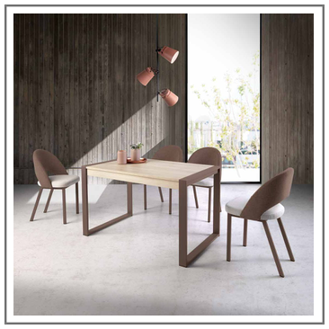Mesa salón rectangular y cuadrada extendible