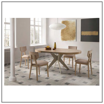 Mesa salón comedor redonda extensible