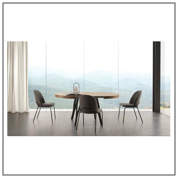 Mesa salón comedor redonda extensible