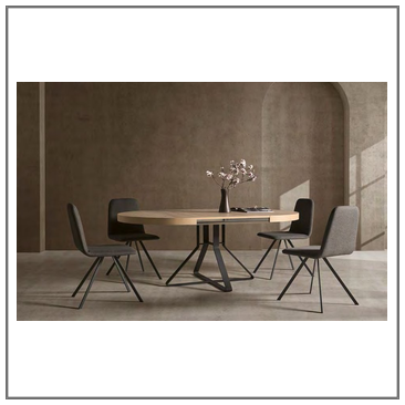 Mesa salón comedor redonda extensible