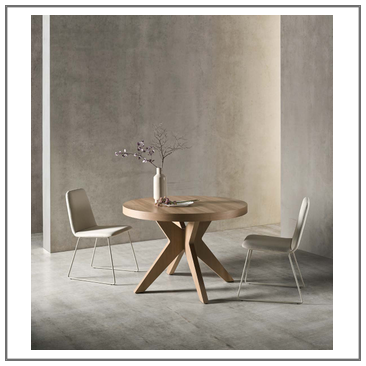 Mesa salón comedor redonda extensible