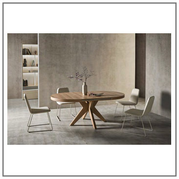 Mesa salón comedor redonda extensible