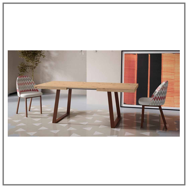 Mesa de salón rectangular extensible