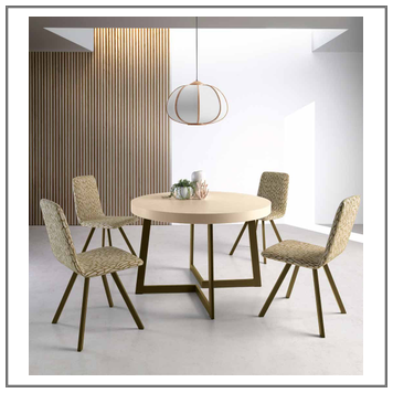 esa salón comedor redonda extensible